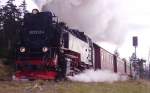 Harzer Schmalspurbahnen 99 7232-4 passiert am 28.10.'09 die Ausweichstelle f�r die talw�rts fahrenden Z�ge zwischen Brocken und Schierke