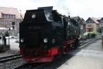 Harzer Schmalspurbahnen 99 7239 am 02.07.2010 kurz vor �bernahme des P 8937 im Bahnhof Wernigerode.