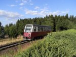Harzer Schmalspurbahnen Triebwagen auf der Strecke der Harzer Schmalspurbahn zwischen Eisfelder Talm�hle und Wernigerode