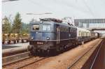 heidelberg 110 214 in Heidelberg mit Express Zug 14147 /14279 am 07.07.1984