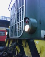 Die Scheinwerfer der Henschel DH440 des RIM in Köln am ... Die Scheinwerfer der Henschel DH440 des RIM in Köln am ...
