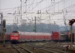 111 108 mit RE4107 in Wabern(Bz Kassel), 20.2.010.  ...