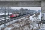In m��igem Tempo rollen die zu HGK geh�renden 185 606-1 ...