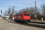 HGK Hafen - Und Guterverkehr Koln 185 587 (HGK) am 27.02.2010 in A�ling.