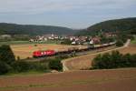 HGK Hafen - Und Guterverkehr Koln 185 605 der HGK mit einem Kesselwagenzug am 19.08.2009 bei Dollnstein im Altm�hltal.