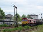 Class 66, DE 63 der HGK hat Ausfahrt in Richtung ... Class 66, DE 63 der HGK hat Ausfahrt in Richtung ...