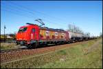 HGK 185 586-5 mit einem Kesselwagenumleiter von Stendell in Richtung ... HGK 185 586-5 mit einem Kesselwagenumleiter von Stendell in Richtung ...