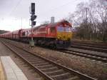 HGK Hafen - Und Guterverkehr Koln HGK Lok DE 64 bei der durchfahrt durch K�ln West am 1.4.10