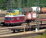 hochwaldbahn-verkehrsgesellschaft-mbh-hwb Turmtriebwagen der Hochwaldbahn im Rangierbahnhof Maschen. Welch seltener Gast. Gesehen am 07.07.2010