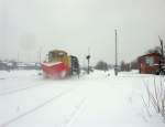 Einfahrt einer R�umfahrt auf ...  Ober franke 11.02.2010