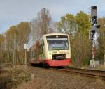 VT 234 nach Br�unlingen Bf am 27. Oktober 2009 vor ...