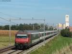 IR 2522 (Luzern-Geneve-Aeroport) mit Schublok 460 020-1 SRG SSR id�e ...