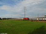 Re 460 069-8 Verkehrshaus schiebt am 22.8.2010 den IC 835 ...