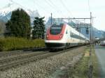ICN Chur-Basel am 01.03.10 bei Mels/SG  ...