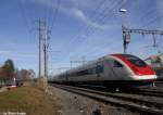 RABDe 500 013-8 Denis de Rougemont am 27.2.2010 mit dem ...
