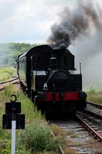 Der Zug mit Lok 1 bei Einf. Inch Abbey Stn. am 15.06.2016