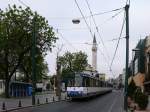 istanbul-strasenbahn-normalspur Sultan Ahmed: Tram 247+234  (ex  K�ln 2047+2034 Stadtbahnwagen-B80S  D�wag 1977)
Einer von drei morgendlichen D�wag-Kursen auf der Linie 1.
13.04.2009