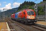 1116 171-8 und Feuerwehrlok 1116 250-0 rangieren in das nrdliche Gleisvorfeld des Grenzbahnhofs Tarvisio,um wenig spter wieder mit einem Gterzug nach Villach zurckzukehren (sterreichurlaub 12.08.09 

