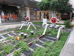 Gleisanschluss im Kopfbahnhof von Caligari/Sardinien.