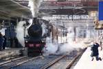 14 my 2017, 625.017 departs from Roma Tiburtina station with a special steam train.