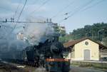 21 sept 1986, 740.135 740 goes from the locomotive depot to the Roma Trastevere station for a special steam train. 