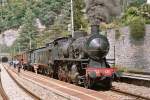 1-D-h2 Dampflokomotive 740 451 (Henschel 1922) der Italienischen Staatsbahnen, eine betriebsfhige Museumsmaschine aus einer grossen Serie von 470 Stk. Aufgenommen in Varenna am 12. Juli 2004.  