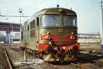 05 jul 1984. Diesel locomotive D343.2011 sits at Roma San Lorenzo depot.