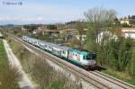 D.445 1025 approaches Castelfiorentino whilst working Regionale train 11779, 1510 Firenze S.M.N-Siena, 13 April 2013