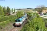 D.445 1115 approaches Castellina Di Chiante whilst working Regionale train 11757, 0910 Firenze SMN-Siena, 27 April 2012