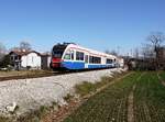 Der ATR 110 001 als R nach Udine am 10.02.2018 unterwegs bei Udine San Gottardo.