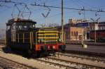 Stangen Elektrolok der FS 321016 hier am 19.1.1991
im Rangierdienst im Bahnhof Venedig Santa Lucia.