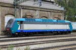 Trenitlia E405 005 kurz vor einer Rangierfahrt am Bahnhof Brenner/Brennero. Aufgenommen am 22.09.2014