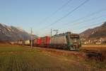 E412 012 mit einem KLV Zug am 17.11.2012 bei Schwaz.