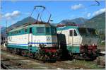 E 424 343 und 402 003 in Domodossola. 
30. August 2006