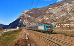 E 464 249 mit einem R am 20.02.2024 bei Besenello.