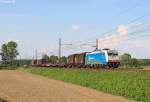 E483 101 passes Borgarello whilst hauling a southbound freight train