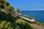 E 656 289 mit einem Sonderzug am 21.08.2016 bei San Lorenzo al Mare.