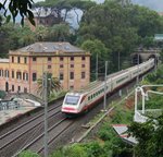 04.06.2016 17:38 ETR 460/463 als Frecciabianca aus Torino Porta Nuova nach Roma Termini kurz nach Rapallo (Ligurien).