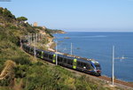 502 065-5 und 502 064-8 als R 3836 (Palermo Centrale-Messina Centrale) bei Pollina 4.10.16