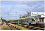 Stadler Flirt ETR155 auf Probefahrt mit SPROB96074. Wien/Penzing, 8.7.2009.