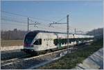 Der Trenord ETR 524 203 (RABe 524 203) erreicht auf seiner Fahrt nach Varese in Kürze Arcisate. 
5. Jan. 2019