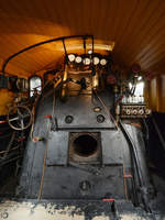 Führerstand der Dampflokomotive 691 022 im Museum für Wissenschaft und Technik in Mailand (April 2015)