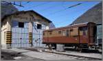 Ein Schmuckstck ist der Gepckwagen Di 92015 in Tirano. (15.04.2013)