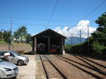 Die alte Remise in Oberbozen der Rittnerbahn, am 07.08.2012.