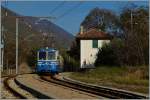 Der SSIF ABe 8/8 21  Roma  wartet in Verigo auf den Gegenzug.