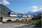 Ein SSIF (Società Subalpina di Imprese Ferroviarie) Treno Panoramico ABe 12/16 (ABe/P/Be/Be) zwischen Malesco und Zornasco auf der Fahrt nach Locarno.