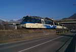 Am 11.2.2018 war ABe 81 mit einem Panoramazug als Zug 54 auf dem Weg von Locarno nach Domodossola unterwegs und näherte sich seinem Ziel.