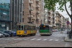 Ventotto 1878 erreicht am 8. Mai 2016 Milano Centrale. Die Trams der Bauart Peter Witt wurden ab 1928 eingesetzt und sind damit die ältesten noch in Betrieb stehenden Tramfahrzeuge Europas.