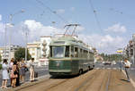 Roma / Rom ATAC Linea tranviaria / SL 12 (TAS 7075) Via Federico Delpino am 25. August 1970. - Scan eines Farbnegativs. Film: Kodak Kodacolor X.