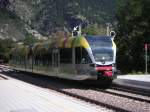 Vinschgaubahn im Sommer 2006 im Bahnhof Schlanders.